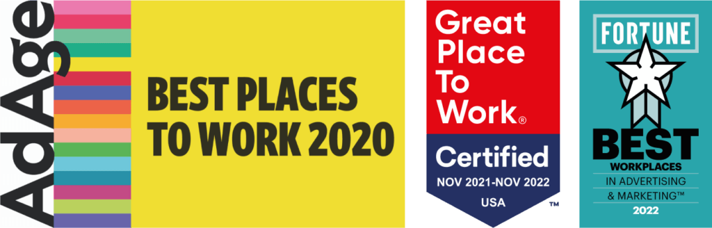 AdAge Best Places to Work 2020, Great Place to Work, Fortune Best Workplaces