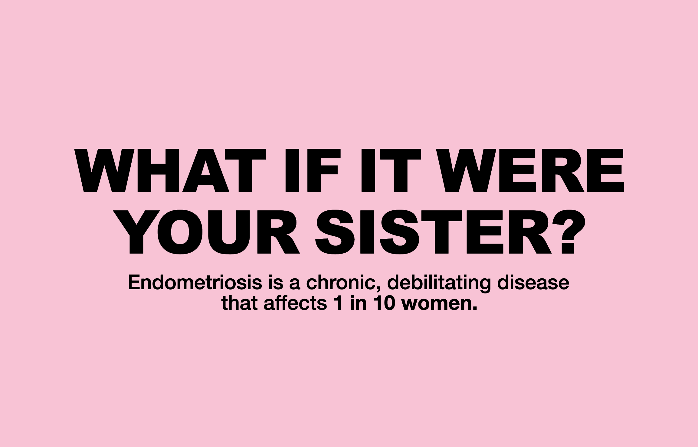 Visual for the campaign Et si c’était ta soeur (What if it were your sister)